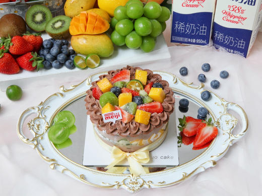 巧克力鲜果 明治淡奶油 法芙娜可可粉 时令鲜果 商品图2