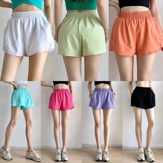 跃牌【安琪拉系列】新款夏季运动短裤女带口袋宽松双层防走光薄款假两件短裤DK-5003 商品图1
