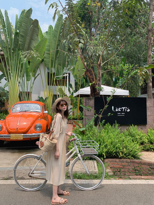 金蘑菇菇【夏日威尼斯】 连里料都垂坠轻薄法式仙女裙遮肉连衣裙 商品图3