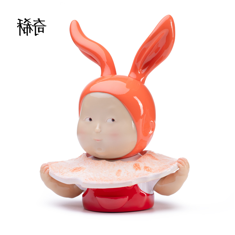 稀奇艺术《表情包》凌凌漆兔比比办公室可爱多巴胺雕塑摆件创意礼品