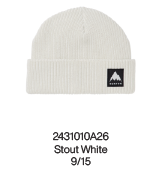 25/26BURTON帽子RECYCLED VT BEANIE STOUT WHITE