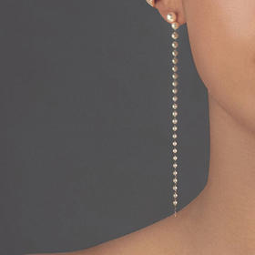 北京仓｜Mizuki-Sea-流水 Akoya珍珠 大号 耳环［美国设计师］