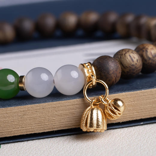 xy0452沉香+和田玉三生之幸手串 商品图6