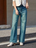 复古松弛感～浅蓝高腰喇叭牛仔裤 宽松阔腿 2025 新款女裤 商品缩略图0