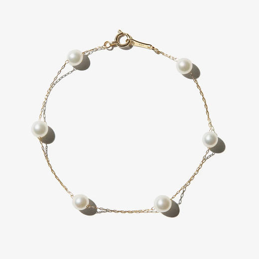 北京仓｜Mizuki-Floating-星环 六颗Akoya珍珠 大号 手链［美国设计师］ 商品图0