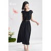 米思阳2025夏季新款优雅气质短袖连衣裙收腰显瘦设计感A字裙1127 商品缩略图1