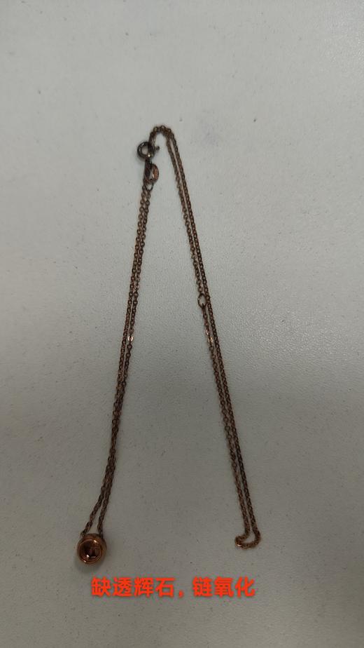 WX-SP1559KJ01R-6+YL 吾昔WOOTHY 18K金项链高级感简约甜美糖果彩金项链玫瑰金项链锁骨 商品图3