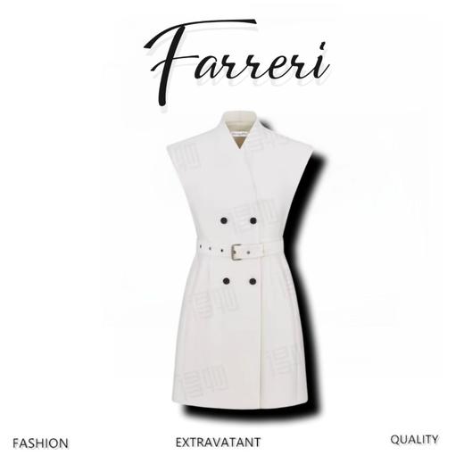 D家25新款V领纽扣CD无袖连衣裙 商品图0