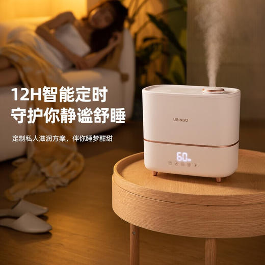 七彩叮当（QICAIDINGDANG） 加湿器卧室办公室大容量伴侣家用大雾量桌面上加水空气加湿器 白色JQ01 商品图1