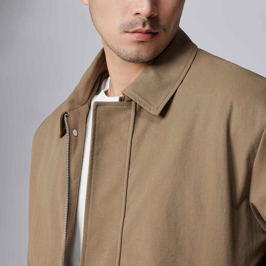 墨麦客男装棉感斜纹翻领羽绒服男2024冬季新款鸭绒短款保暖外套男 商品图3