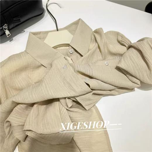 【限八一促】【新品推荐】肌理纹薄款夏季衬衫防晒衫（不含吊带）-喜出 商品图2