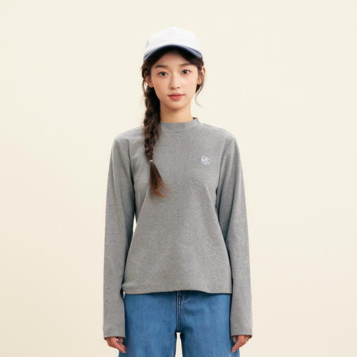 笛莎Deesha青少年女童T恤2025秋季女童精致小高领打底T恤 商品图1