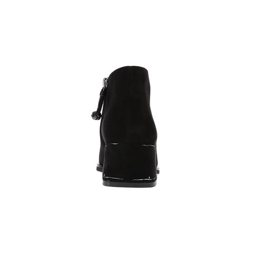 sheme景颇族原创设计鞋跟刺绣水晶点缀奢华粗跟女靴可定制 商品图3