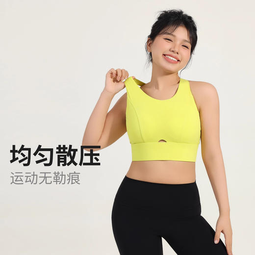 跃牌【安琪拉系列】新款高强度防震聚拢运动内衣大码健身瑜伽背心一体杯WX3010 商品图2