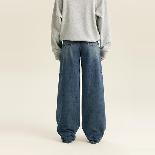 笛莎Deesha青少年女童裤子2025秋季女童时尚萝卜牛仔裤 商品图4