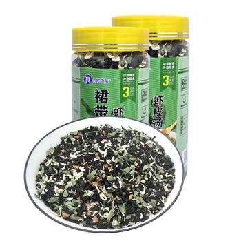 良时海裙带菜虾皮速食汤 净重80g*2罐 源头直发海产干货 调料包 商品图0