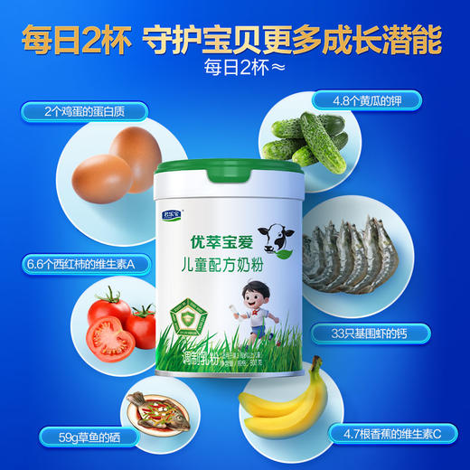 【会员周】优萃宝爱800G听装儿童配方奶粉 商品图7