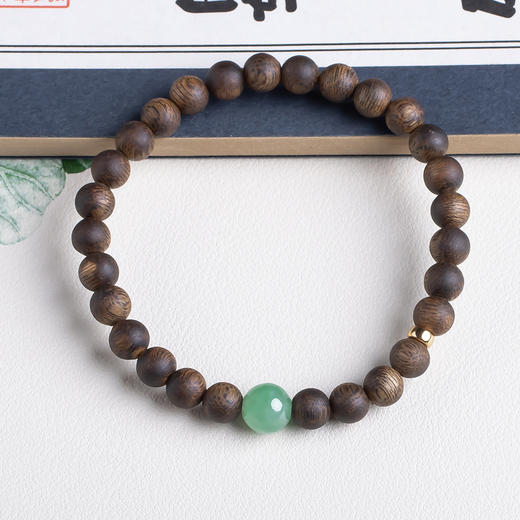 xy0453沉香+翡翠素雅手串 商品图4