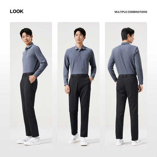 【针织弹力】柒牌男士休闲裤2025秋冬新款商务通勤上班直筒长裤129H72140 商品图2