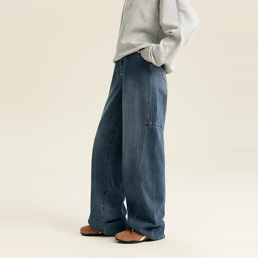 笛莎Deesha青少年女童裤子2025秋季女童时尚萝卜牛仔裤 商品图2