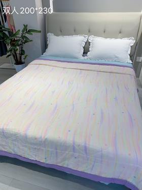 松植屋全棉纱布空调被双层纱布棉花夏被 200*230cm精选新疆长绒棉夏季薄款被子