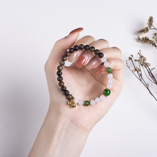 xy0452沉香+和田玉三生之幸手串 商品图8