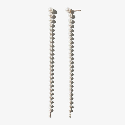 北京仓｜Mizuki-Sea-流水 Akoya珍珠 大号 耳环［美国设计师］ 商品图2