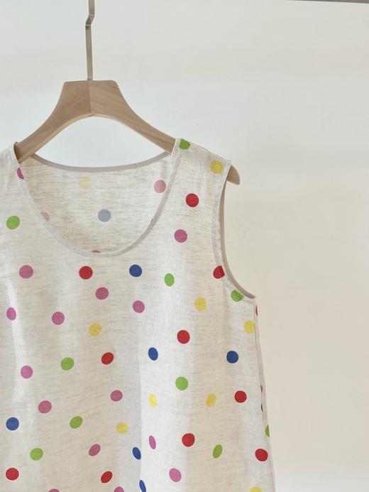 【高品质私服】【IC亚麻平纹布多巴胺彩色圆点花式上衣+半身裙】小A型极简廓形，与俏皮圆点印花结合，彰显质朴自然气息G1490/G1489-CC【无标出货 介意慎拍】 商品图12