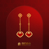 宫匠造办 事事如意耳坠 黄金镶钻红玛瑙 商品缩略图0