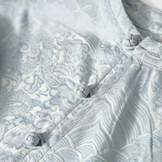 秋知屿风 新中式提花斜襟盘扣短袖【3-5天发货】 商品图8