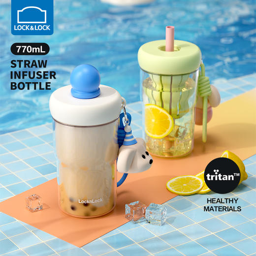 乐扣乐扣（LOCK&LOCK）吸管杯水杯Tritan材质ABF917 商品图0