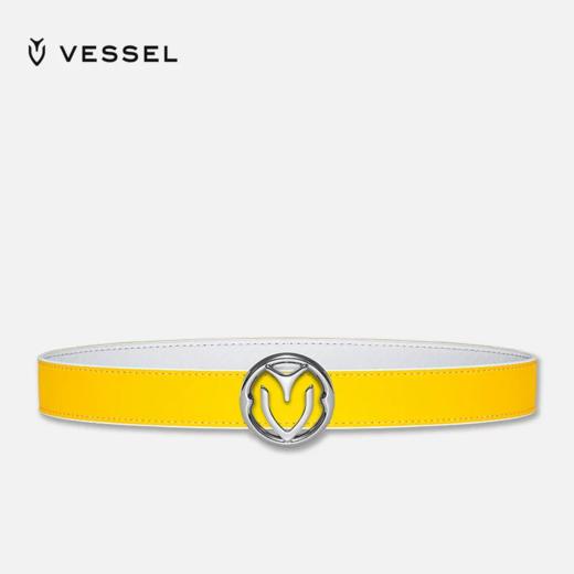 VESSEL新款高尔夫潮牌男女皮带圆形不锈钢皮带头正反双色可用皮带 BE01118  BE02118 商品图4