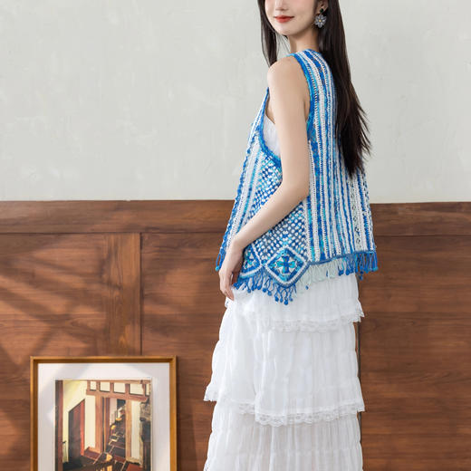 苏苏姐家轻染流苏背心手工DIY钩针纯棉蕾丝线毛线团自制材料包 商品图3