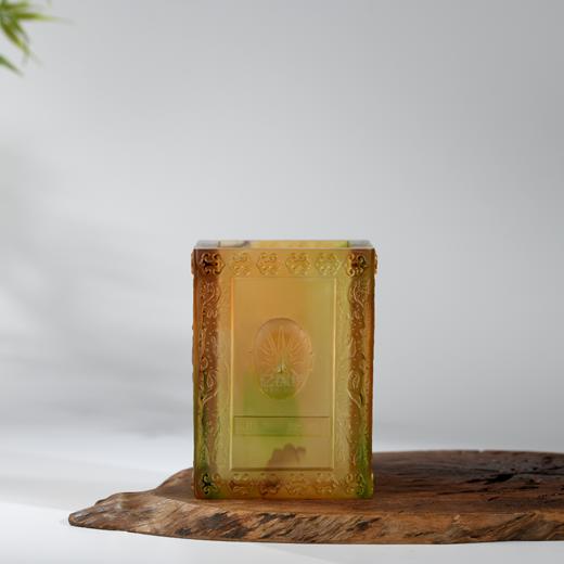 魅力四川琉璃笔筒-方型 商品图3