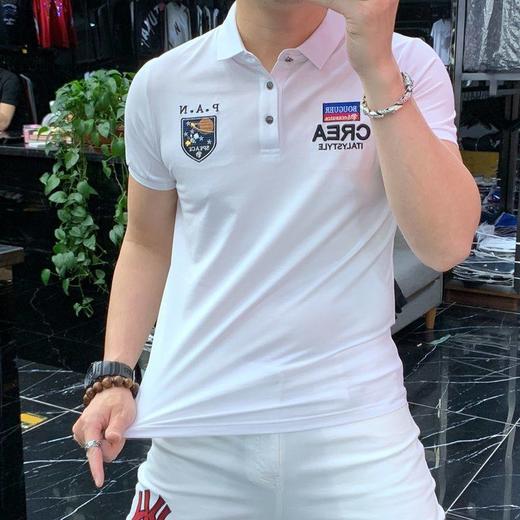 潮牌男装短袖POLO衫刺绣字母网红爆款男士上衣夏季新款修身舒适帅    JYYP-6313# 商品图0