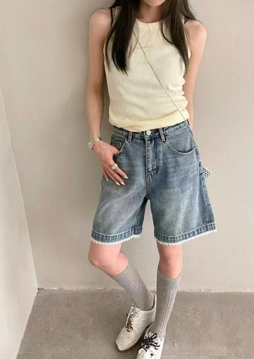 炎夏必备花边牛仔五分裤 商品图3