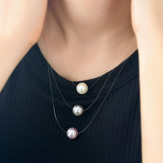 BAOFANDI宝梵迪超仙鱼线珍珠项链2025新款“人鱼之泪”气质简约S925银时尚高级锁骨链BF 商品图4