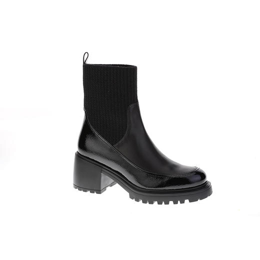 sheme女式粗跟短靴时尚百搭一脚蹬马丁靴可定制 商品图4