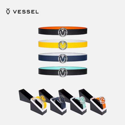 VESSEL新款高尔夫潮牌男女皮带圆形不锈钢皮带头正反双色可用皮带 BE01118  BE02118 商品图0