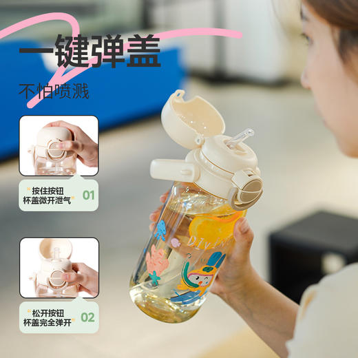 乐扣乐扣吸管水杯PPSU塑料儿童大容量水壶yc0309040 商品图3