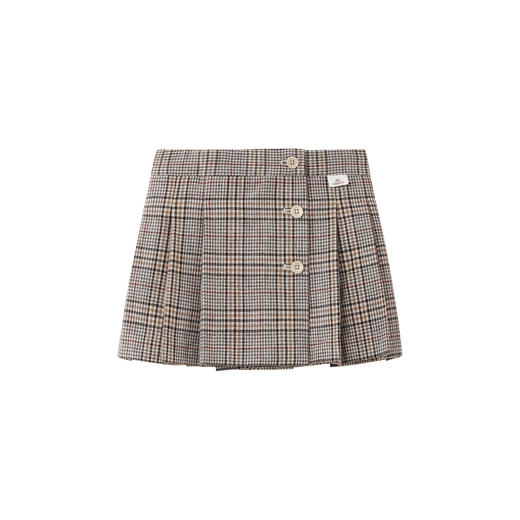 【高定系列】英氏女童裙子秋冬绵羊毛裙子保暖百搭女童半身裙 商品图4