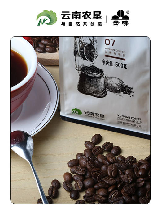 【中国农垦】云啡 云南焙炒咖啡豆500g 商品图7