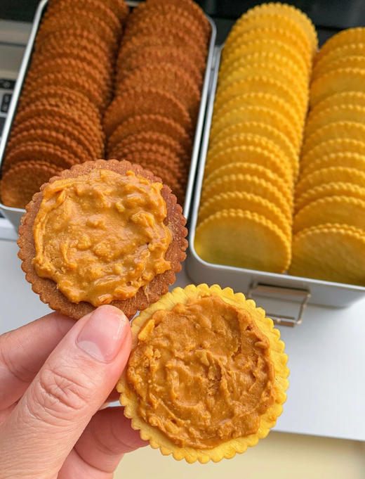 零食专区【田园市集 花生酱饼干】甜原柿吉 薯片花生酱夹心饼干「双口味」100克*4袋（2袋可可味+2袋原味）{约72小时发货 勿催单} 商品图5