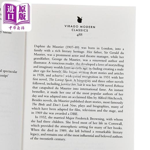 预售 【中商原版】丽贝卡 英文原版 经典文学著作 Rebecca Daphne Du Maurier Virago 商品图3