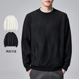 墨麦客男装2025年春季新款男士圆领卫衣男士提花套头上衣