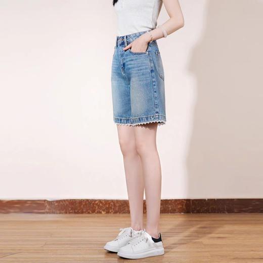 炎夏必备花边牛仔五分裤 商品图1