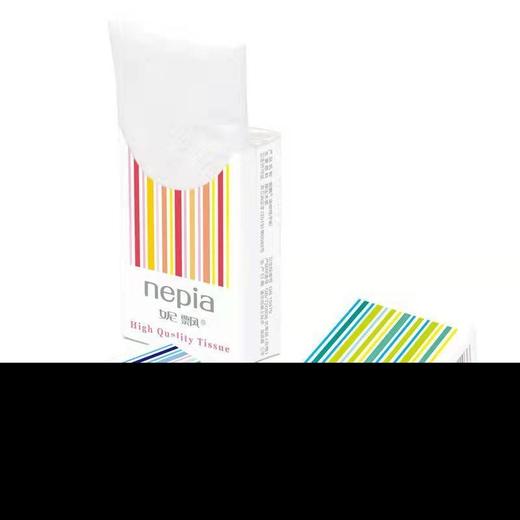 2包  妮飘经典Nepia松松彩条3层10张手帕纸效期27年5月外包装轻微破损 商品图1