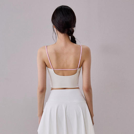 跃牌【安琪拉系列】运动健身瑜伽背心吊带拼色休闲女防走光美背WX2456 商品图0