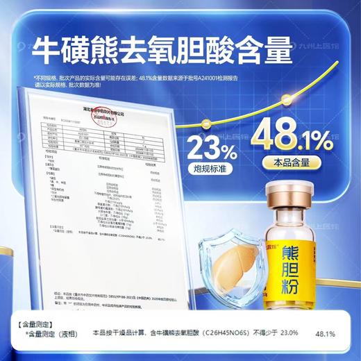 【双12返场月】九州上医馆金胆级熊胆粉中药饮片冻干粉0.3g*5瓶旗舰店 赠糯米纸胶囊 商品图3