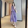 （3-5天发）秋知屿风·“桔梗紫”复古扎染褶皱亚麻背心半裙套装，褶皱肌理，扎染工艺，质直接拉满 商品缩略图0